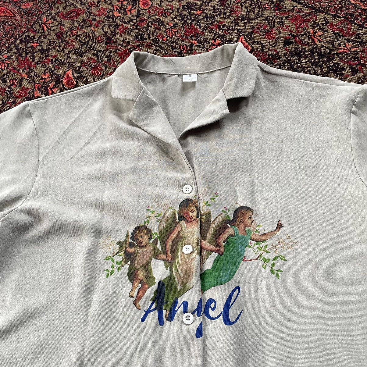 If Six Was Nine × Vintage Japanese Open Collar Silk Shirt Size M / US 6-8 / IT 42-44 - 6 Thumbnail