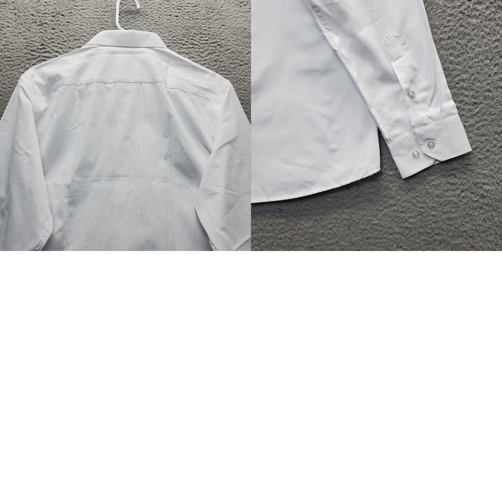 Vintage ZEROYAA Dress Shirt Men 42 White Formal Relaxed Fit Long Sleeve Collar Button-Up Shirt Mens 42 White Dress Shirt Size 42R - 8 Thumbnail