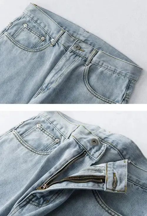 Japanese Brand 20SS Indigo Union Japan Light Blue Denim Relaxed Fit Pants Size US 33 - 3 Thumbnail