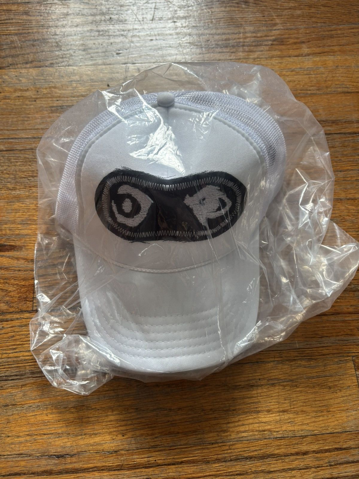 Actual Hate Ken Carson Eye Skully Patch Hat White Black
