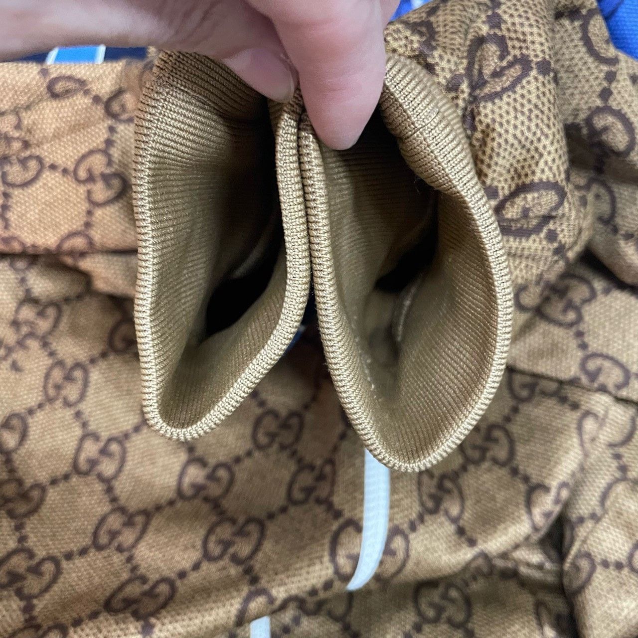 Gucci Gucci Blue-brown stitching full-print hooded jacket 2501-Ne Size US XXS / EU 40 - 4 Thumbnail