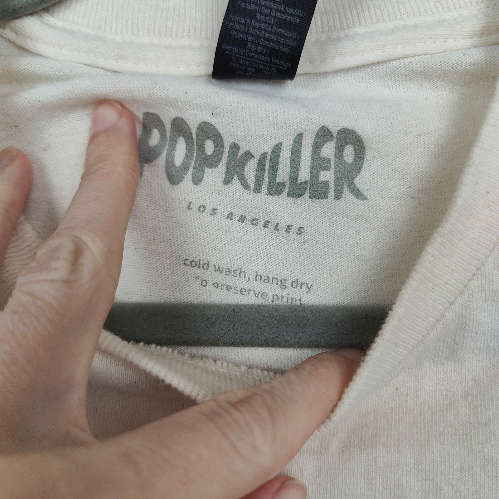 Other Popkiller Los Angeles Graphic T-Shirt Mens Medium Cream Size US M / EU 48-50 / 2 - 4 Thumbnail