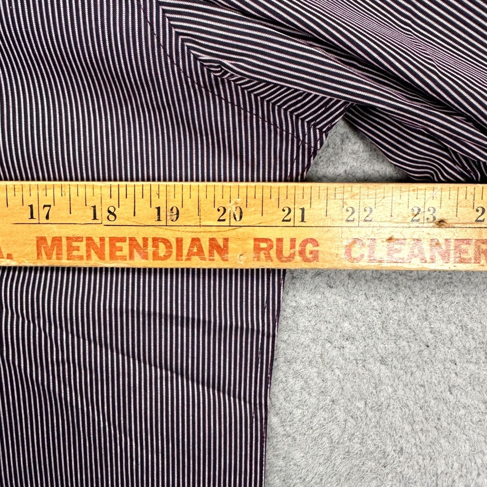 Alfani Alfani Dress Shirt Blue Stripe 15 32-33 Slim Regular Mens Medium Long Sleeve Button Chest 42 New with Tags Size 40R - 7 Thumbnail