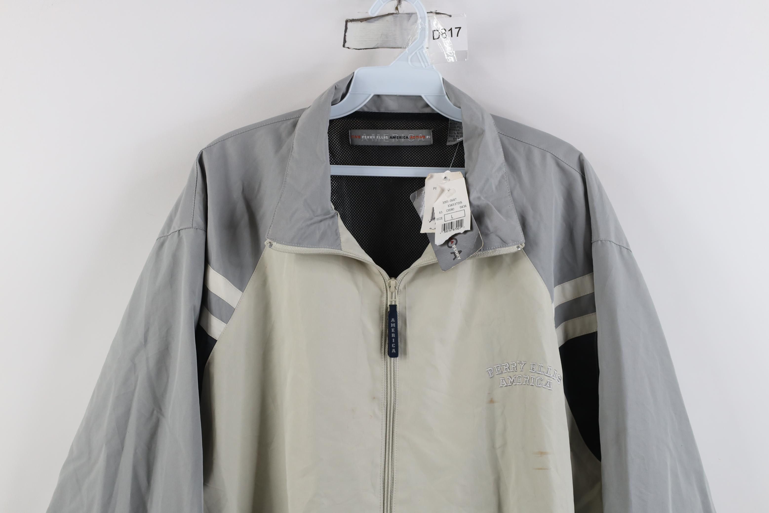 Perry Ellis Deadstock Vintage 90s Perry Ellis Windbreaker Jacket Size US L / EU 52-54 / 3 - 2 Thumbnail