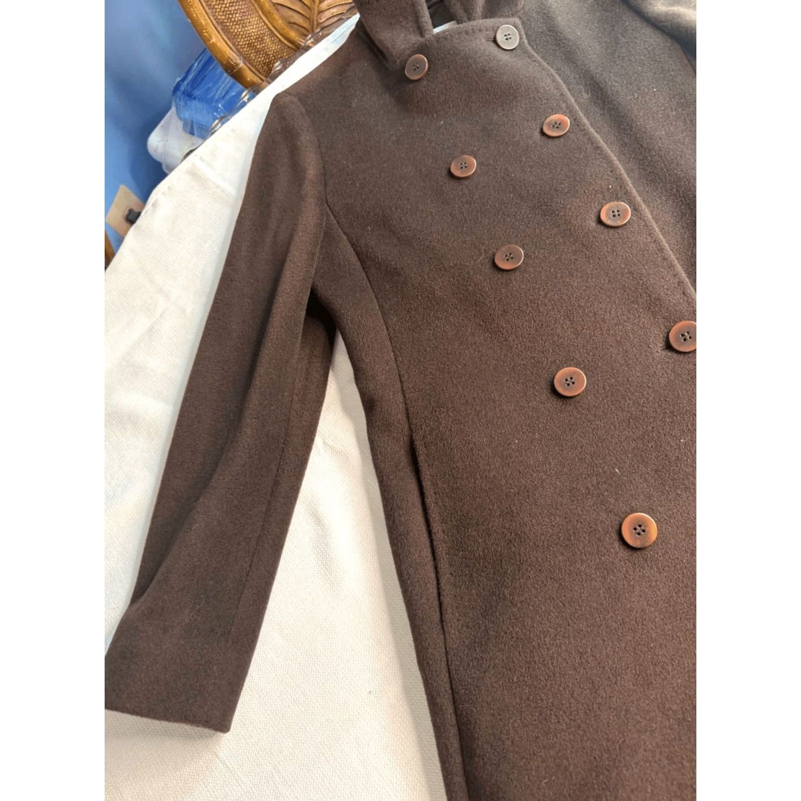 Max Mara Max Mara Coat Women’s Size 6 Brown Wool Cashmere Double Breasted Pea Coat Size M / US 6-8 / IT 42-44 - 6 Thumbnail