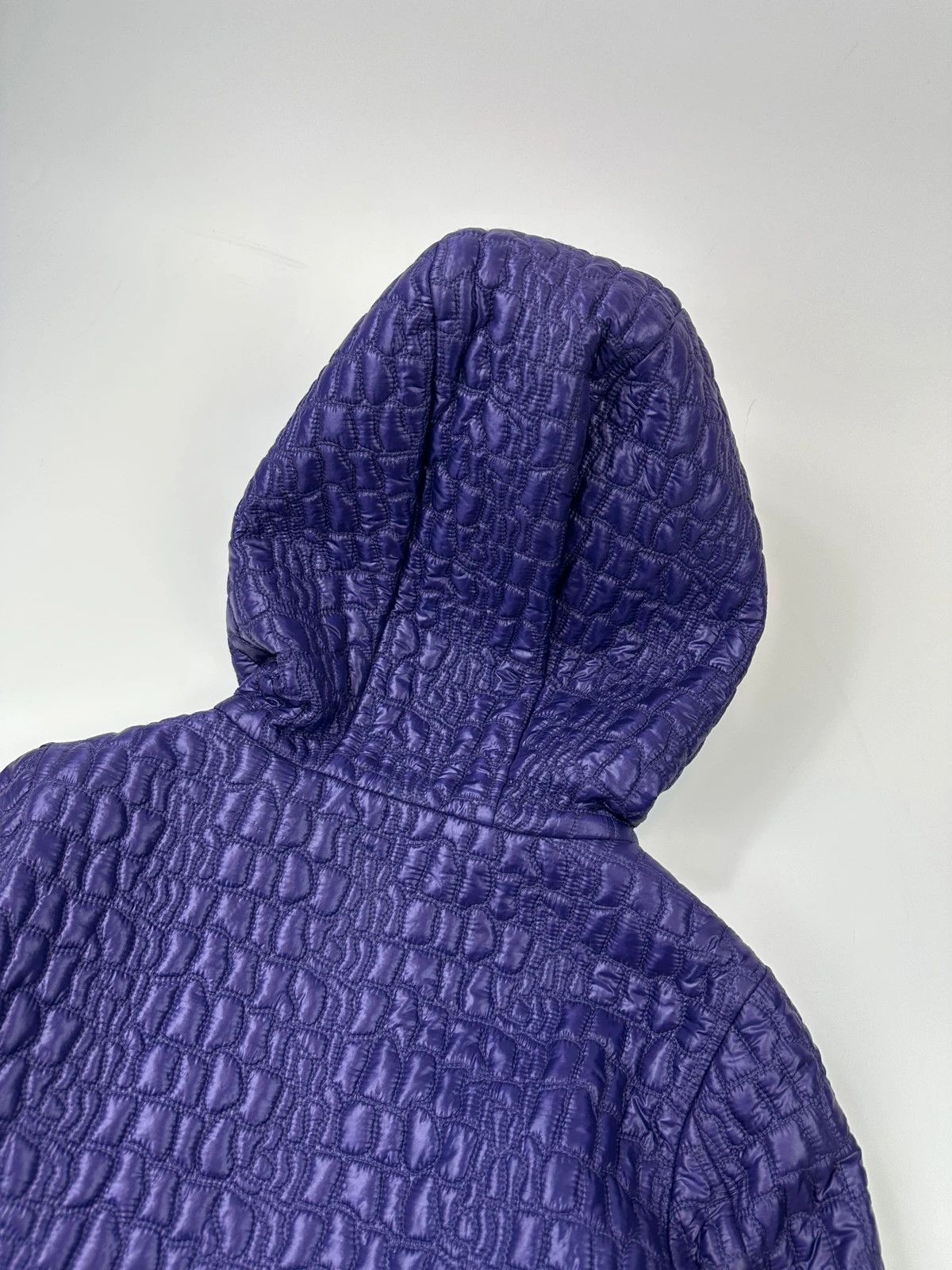 Prada Prada Sport FW2008 Purple Quilted Nylon Hooded Jacket Size L / US 10 / IT 46 - 7 Thumbnail