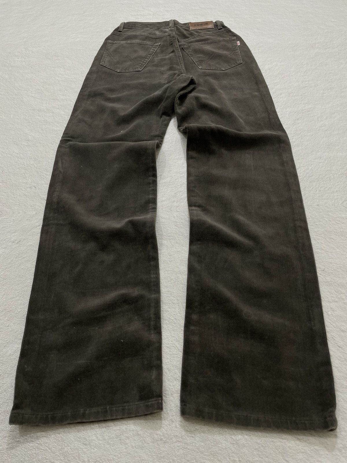 Edwin Edwin 2000s Dark Brown Corduroy Pants Wide Leg Y2K Size 25" / US 0 / IT 36 - 6 Thumbnail