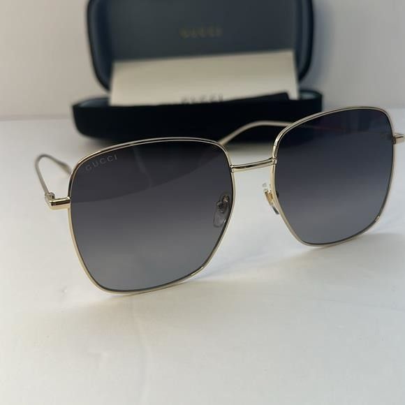 Gucci New Authentic GUCCI GG1031S-001 59 Sunglass Woman Metal Gold Size ONE SIZE - 8 Thumbnail