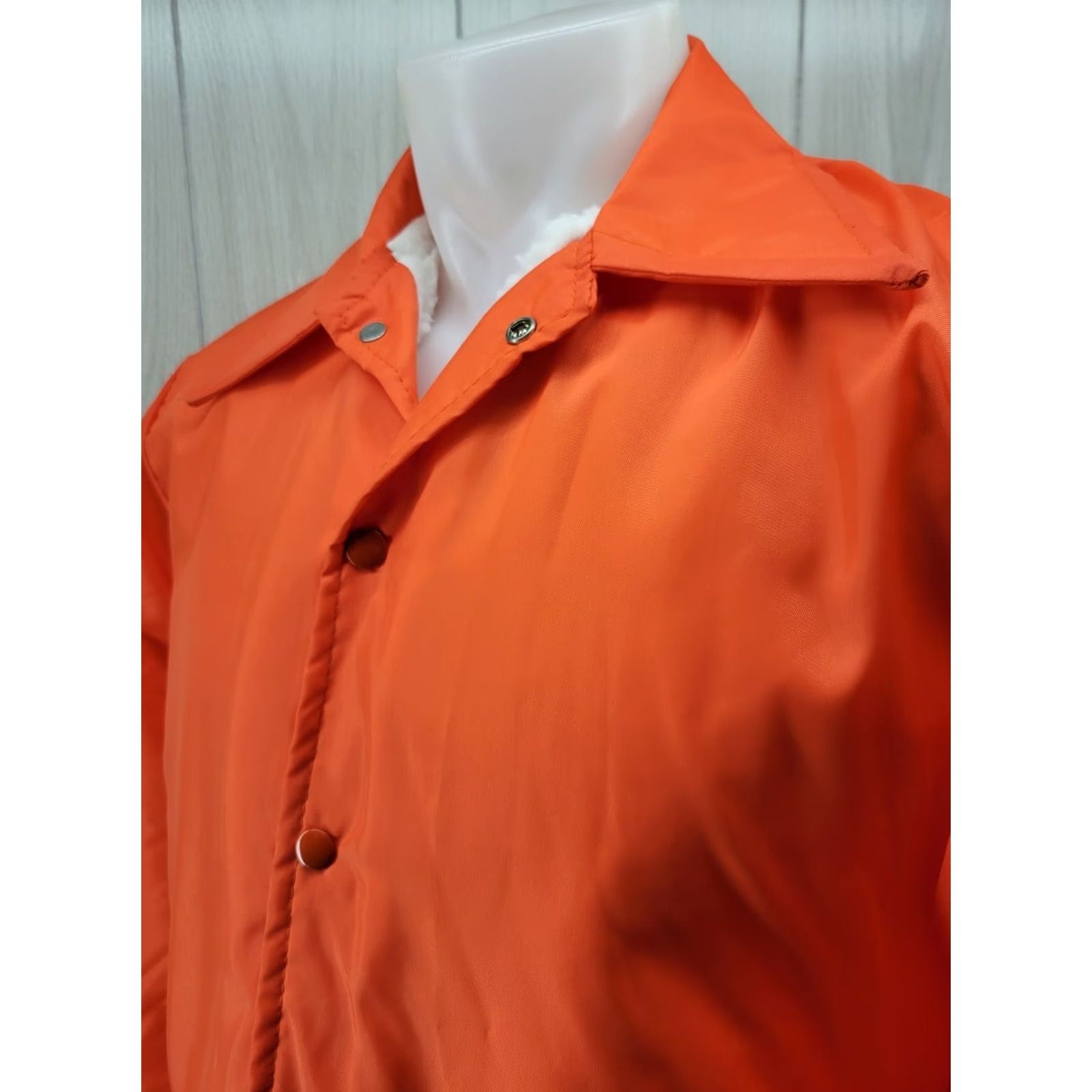 Salem Sportswear VINTAGE Gem Sportswear Nylon Satin Hunter Orange Jacket Medium USA Mens Bomber Snap Embroidered 90s Theme USA Golf Satin Nylon Size US M / EU 48-50 / 2 - 3 Thumbnail