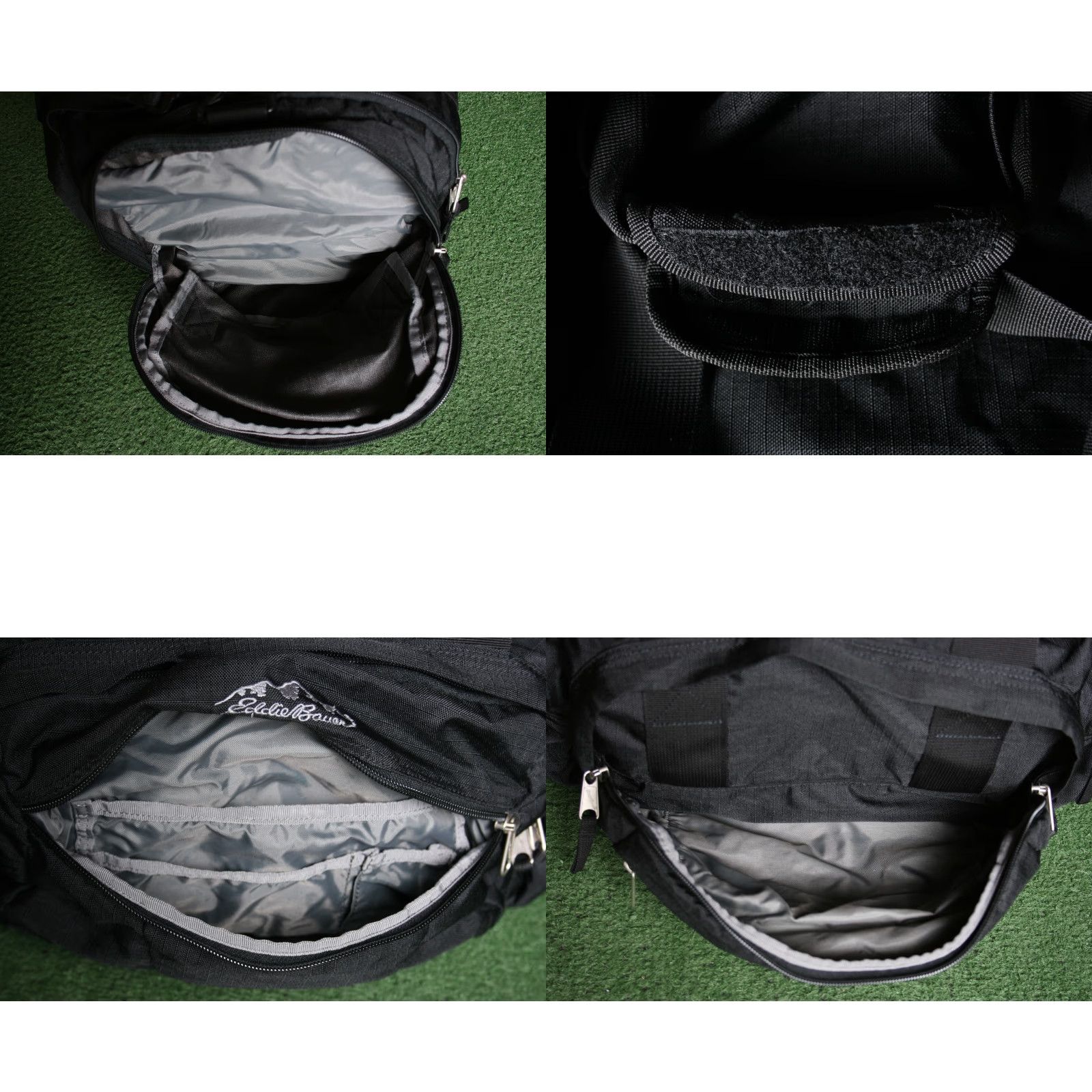 Eddie Bauer VINTAGE Eddie Bauer Duffel Bag Black Travel Duffle Bag Carry-On with Shoulder Strap Men Medium Polyester Canvas Zip Size ONE SIZE - 8 Thumbnail