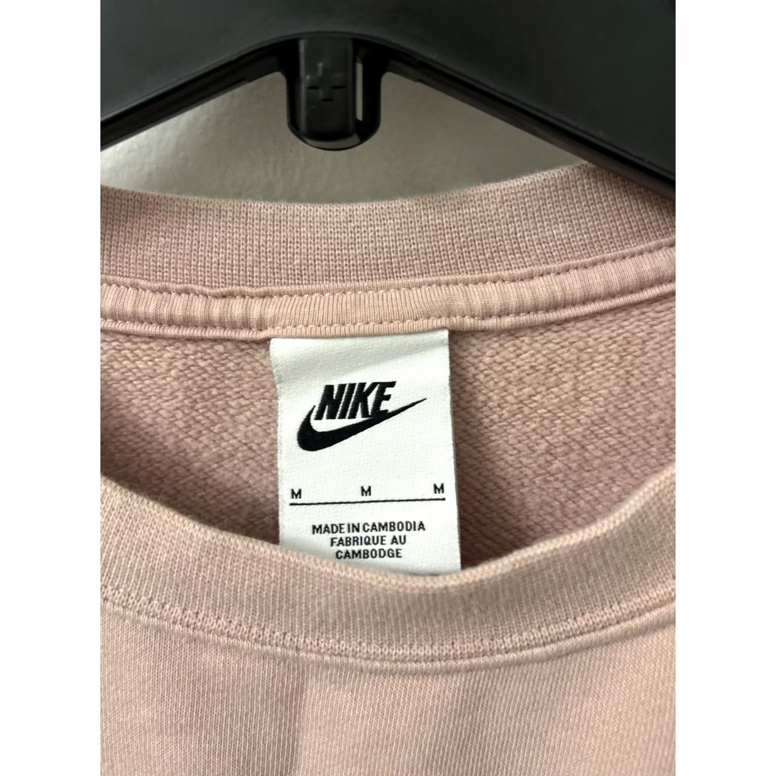Nike Nike Sportswear Crewneck Pullover Womens M Pink Big Logo Fleece Size M / US 6-8 / IT 42-44 - 5 Thumbnail