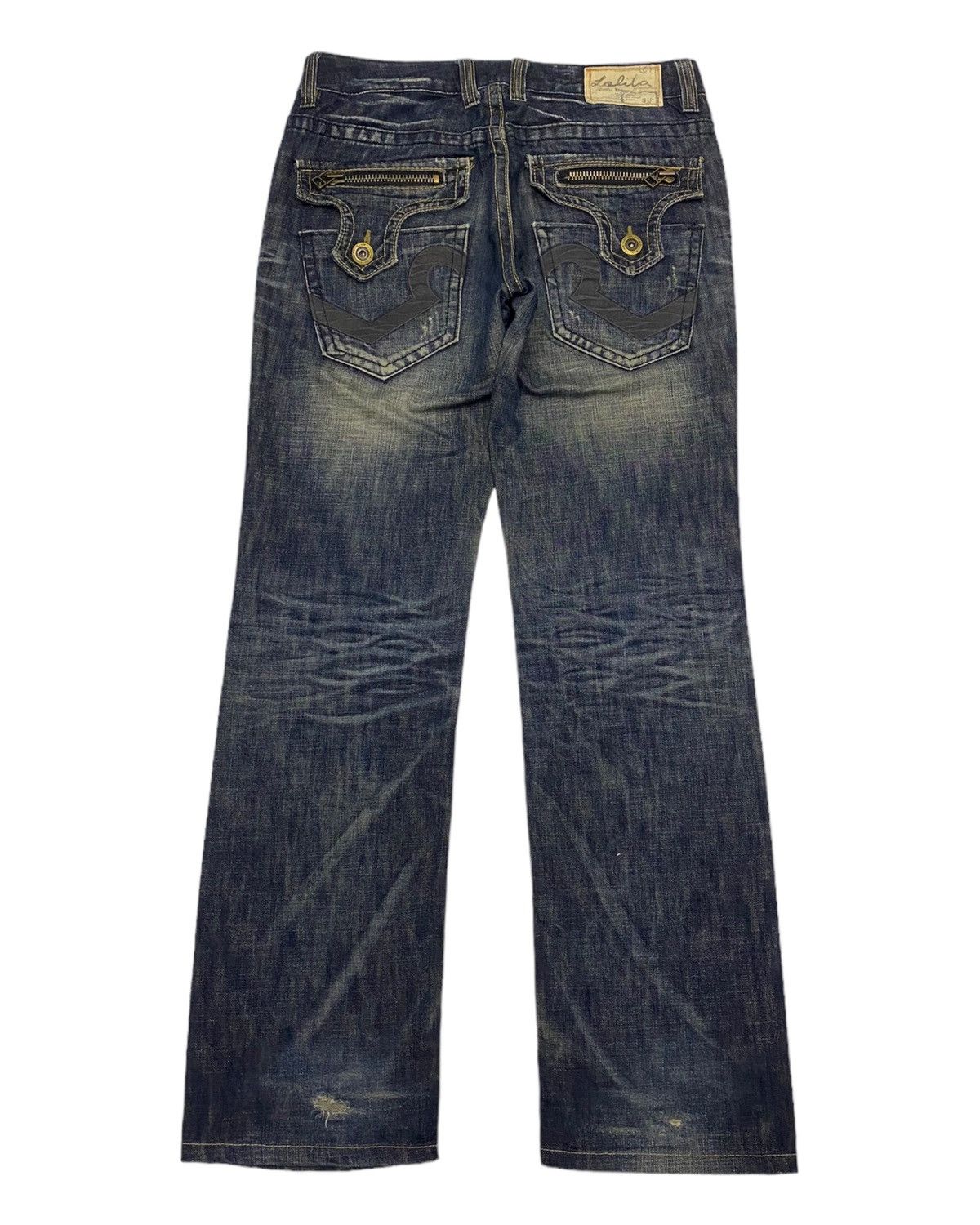 Hysteric Glamour FLARED🔥LOLITA JEANS WASHED DISTRESSED DENIM JEANS Size US 32 / EU 48 - 2 Thumbnail