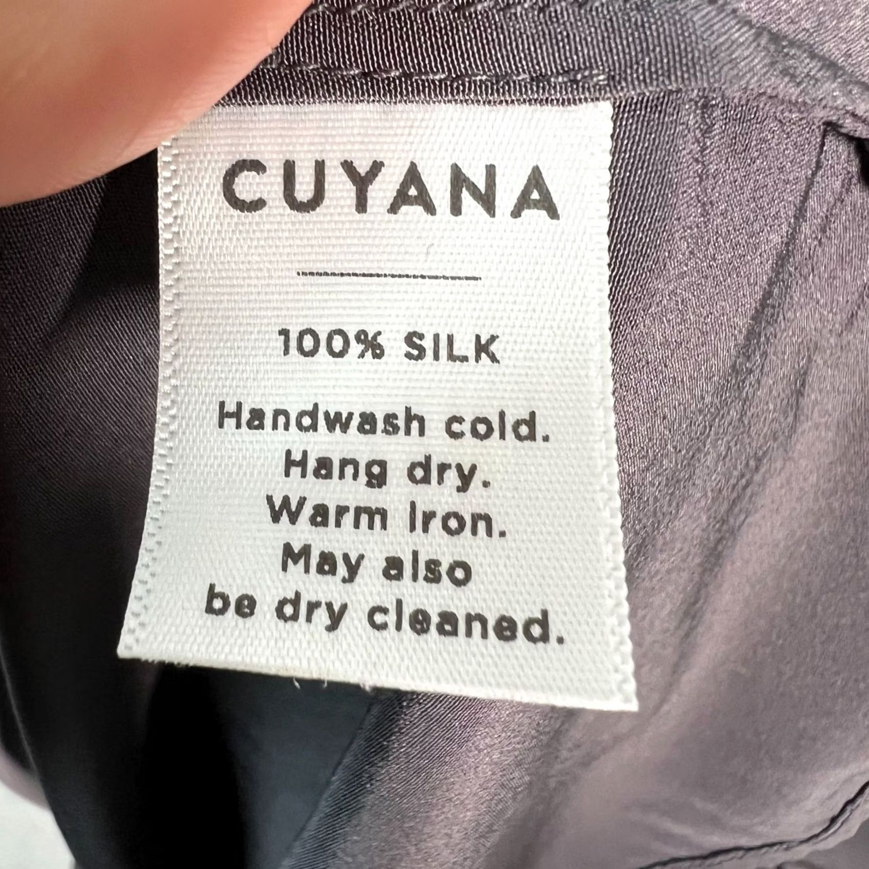 Vintage Cuyana Shirt Dress Gray 100% Silk Small Womens Midi Long Sleeve Collared Button Made In USA Boys/Adults? Size S / US 4 / IT 40 - 4 Thumbnail