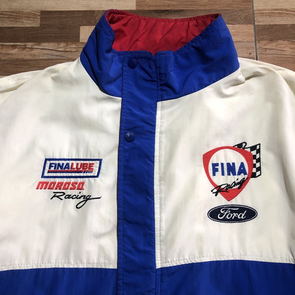 Ford × Vintage Vintage 80' Fina Racing Ford Nascar Jacket Size US XL / EU 56 / 4 - 3 Thumbnail