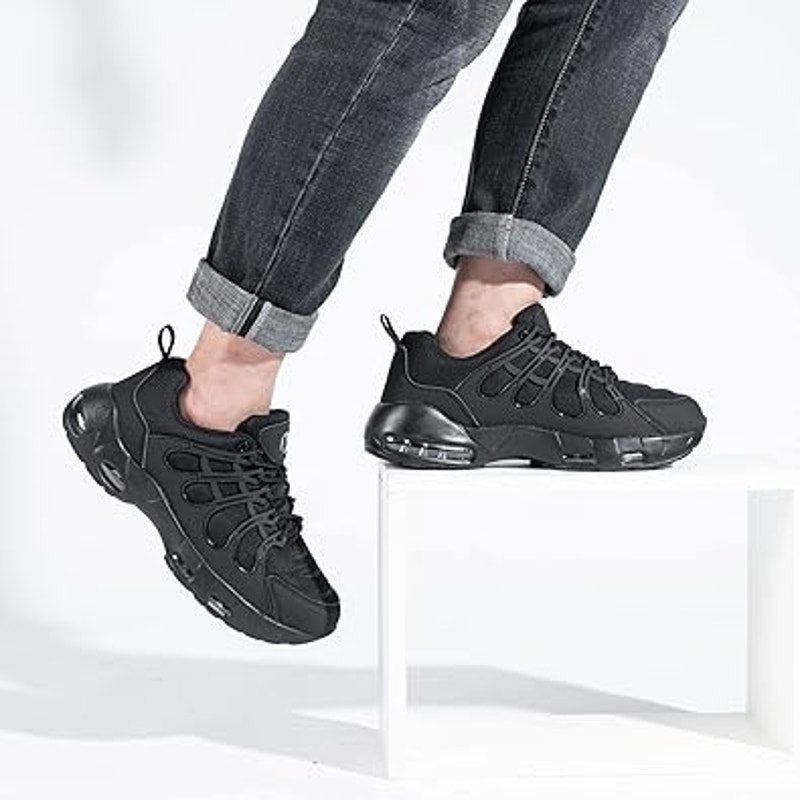 Other Larnmern Men's 8.5 Black Air Cushioned Work Sneakers Size US 8.5 / EU 41-42 - 6 Thumbnail