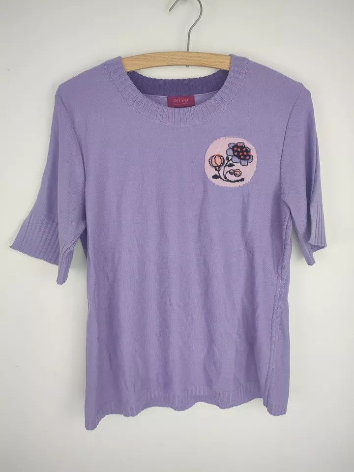 Vintage OLEANA Norway Silk & Merino Wool top t-shirt size M Size M / US 6-8 / IT 42-44 - 2 Thumbnail