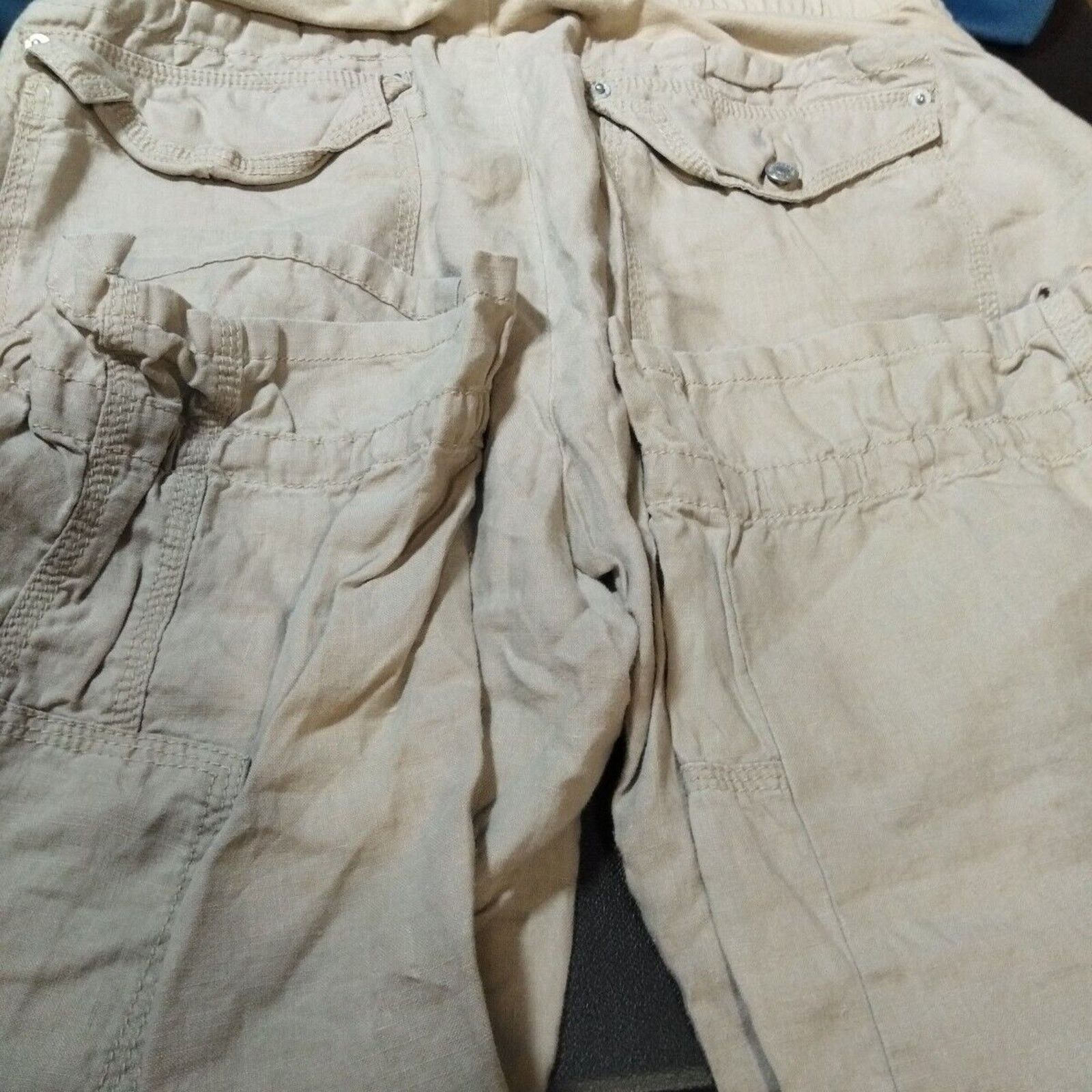 Other Motherhood Maternity Women's Tan Pants Size Medium Linen Size 28" / US 6 / IT 42 - 9 Thumbnail