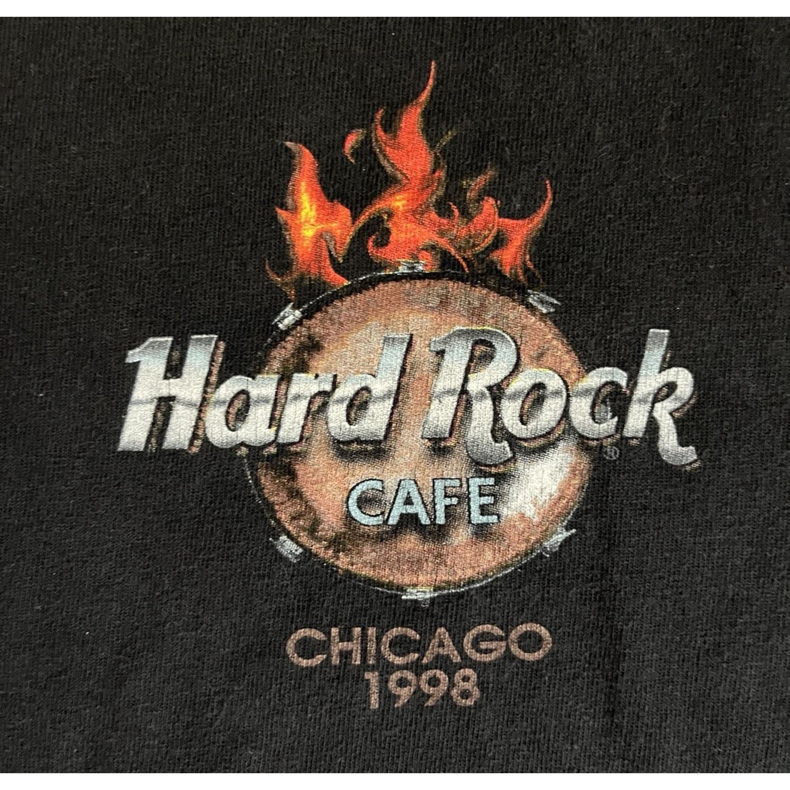 Hard Rock Cafe Vintage 90s Hard Rock Cafe, 1998 Chicago VTG T Shirt Size US XL / EU 56 / 4 - 5 Thumbnail
