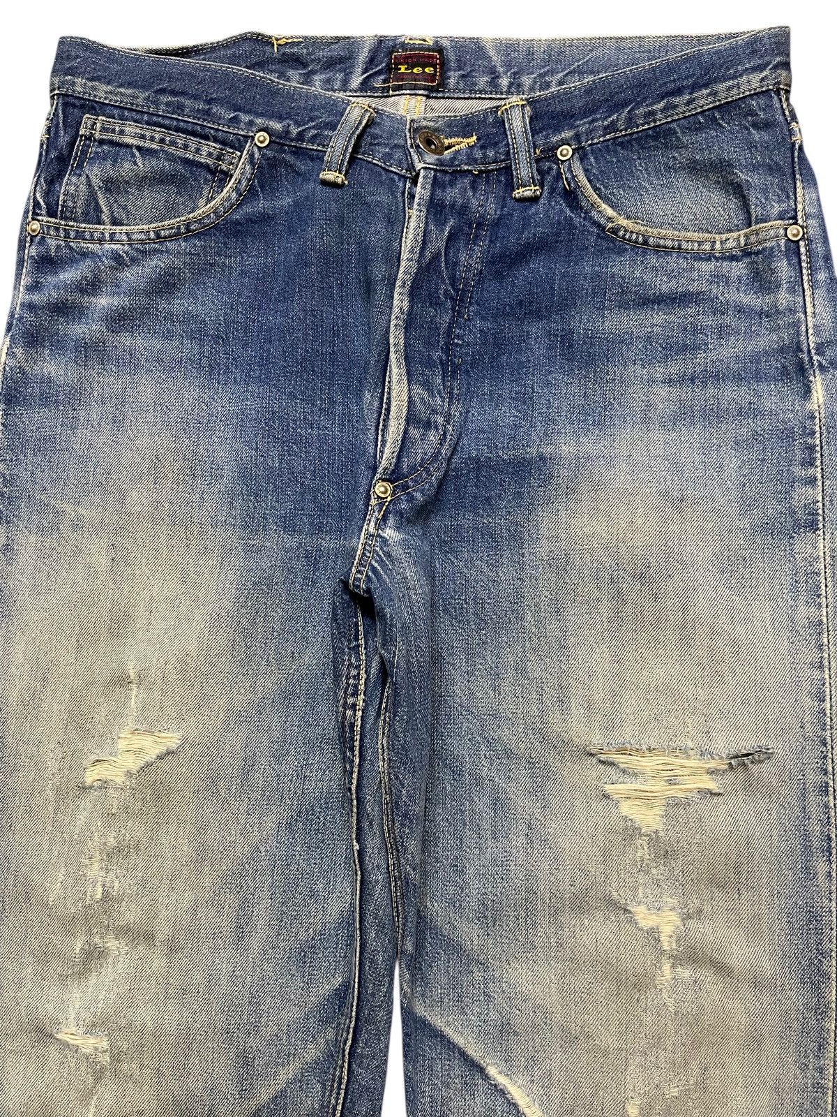 Lee Vintage 70s Lee Union Made Selvedge Mud Wash Faded Distress Size US 32 / EU 48 - 4 Thumbnail