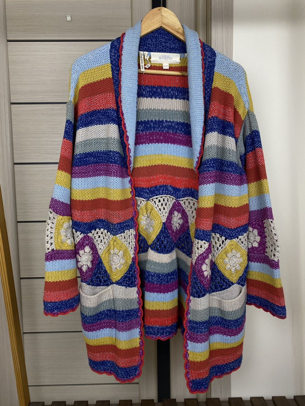 Other Amano Jude Multicoloured flowers Chunky Cardigan sweater Size M / US 6-8 / IT 42-44 - 3 Thumbnail