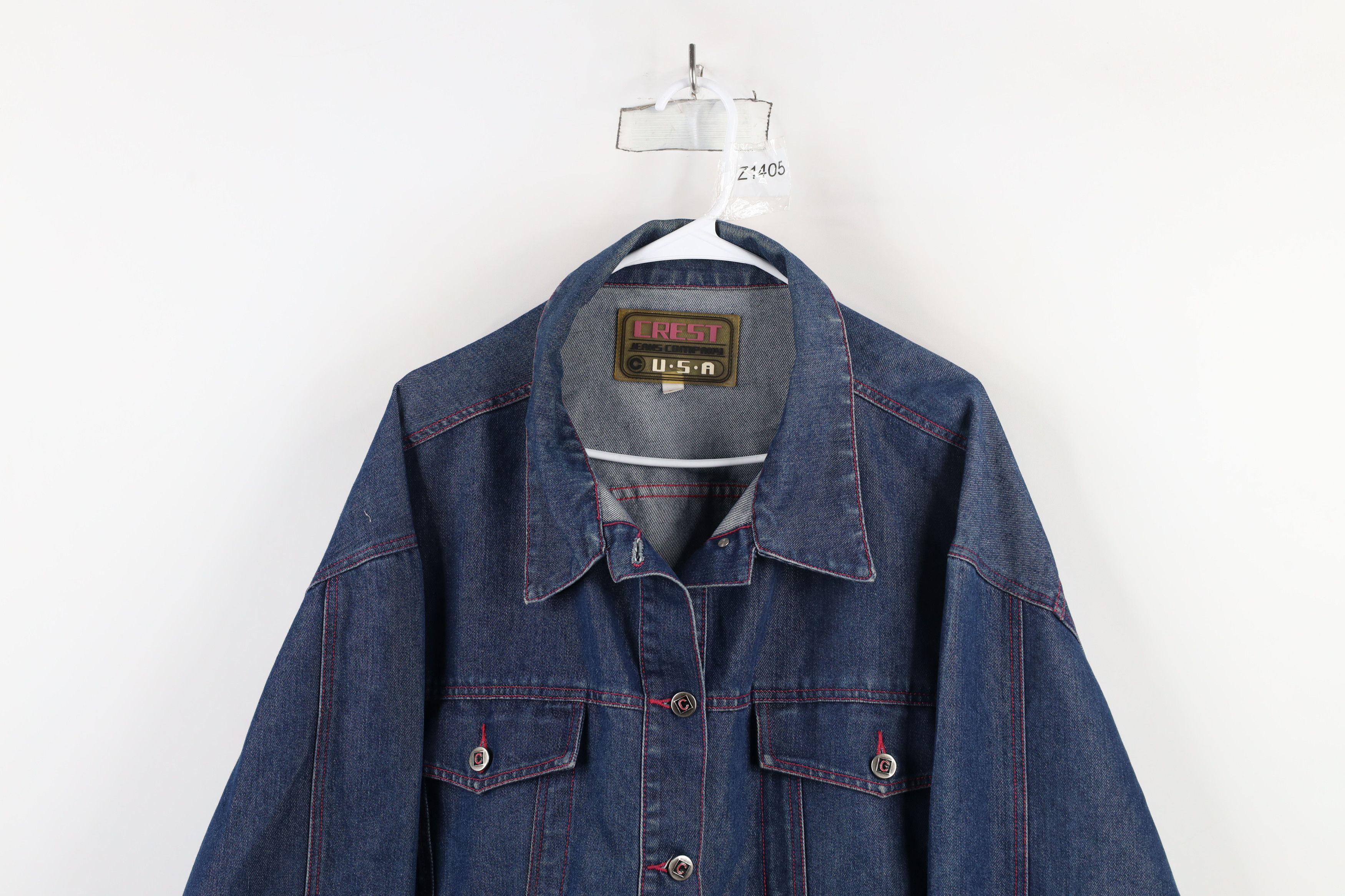 Vintage Vintage 90s Y2K Streetwear Baggy Denim Jean Trucker Jacket Size 3XL / US 20-22 - 2 Thumbnail