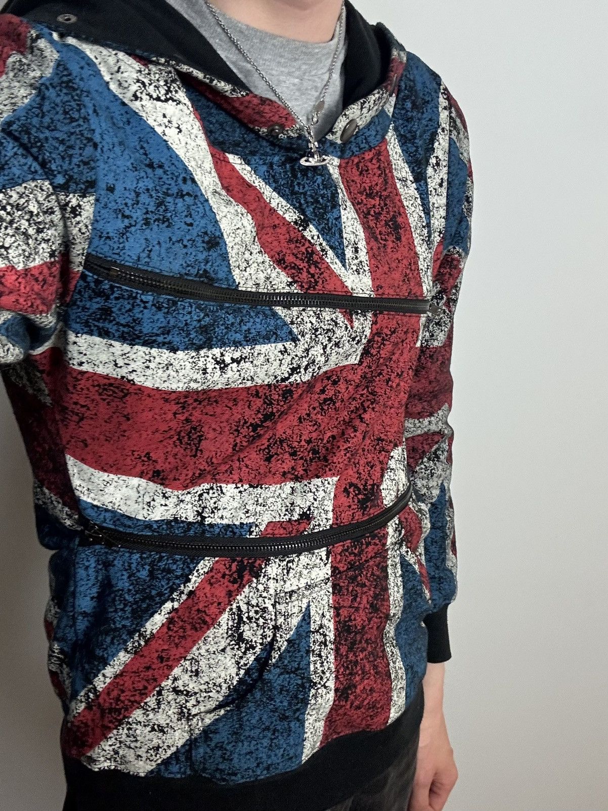 Japanese Brand Avant garde United Kingdom flag zipper hoodie Japanese style Size US S / EU 44-46 / 1 - 14 Thumbnail
