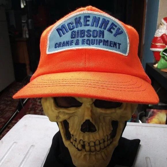 Vintage Vintage McKenney Gibson Crane Equipment Patch Trucker Hat Size ONE SIZE - 1 Thumbnail
