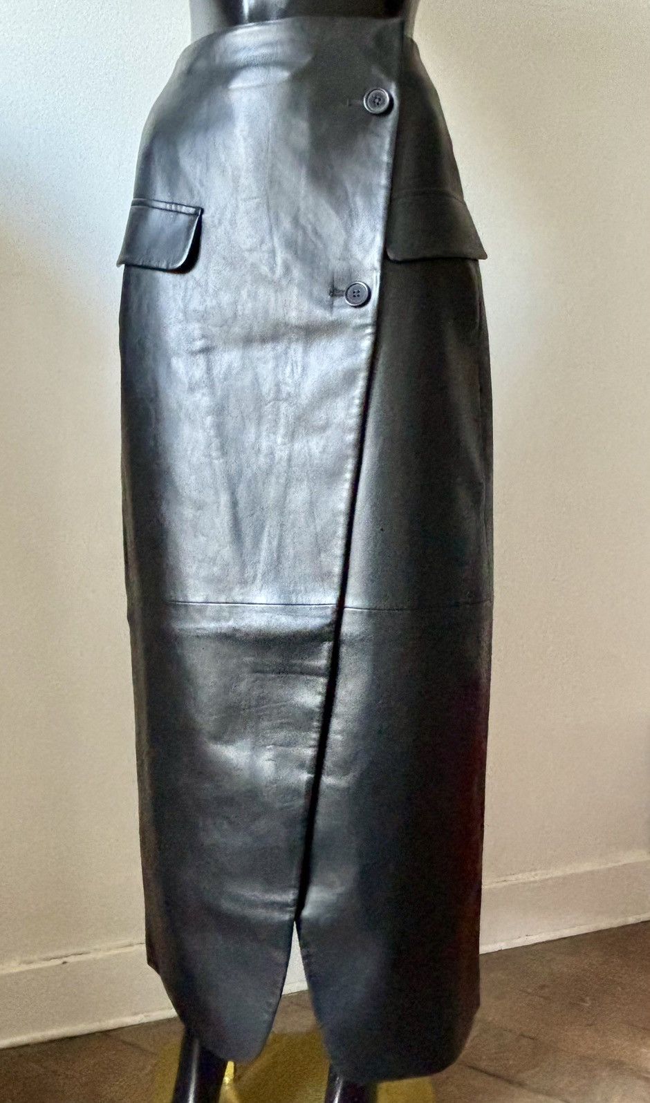 Other The Frankie Shop vegan-leather skirt size XS New Size 25" / US 0 / IT 36 - 4 Thumbnail