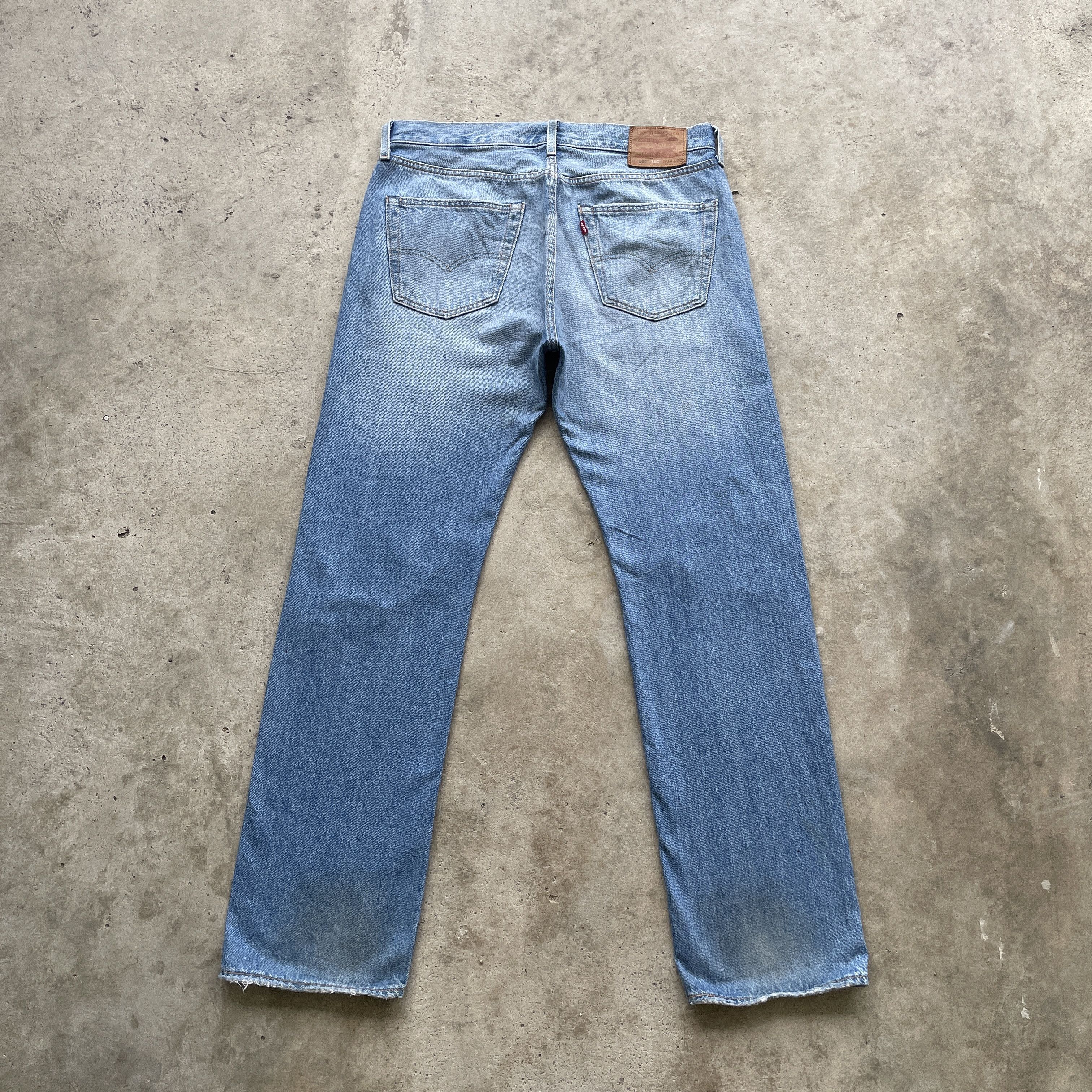 Levi's W34 LEVI’S BIG E DISTRESSED DENIM FADED RIPPED JEANS PANTS Size US 34 / EU 50 - 15 Thumbnail