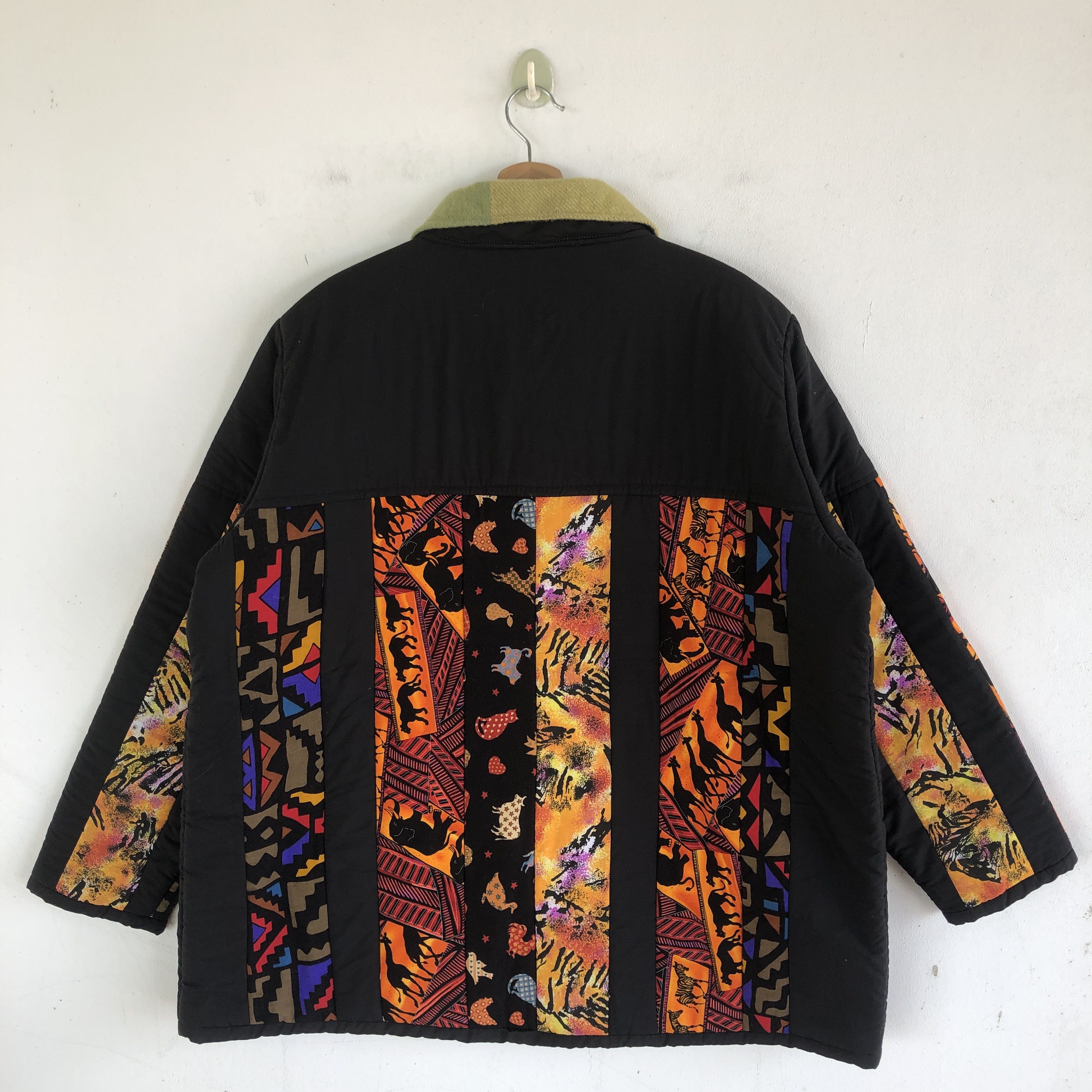Vintage Vintage 90s Custom Bohemian Hippie Chore Wool Jacket Size US XL / EU 56 / 4 - 2 Thumbnail