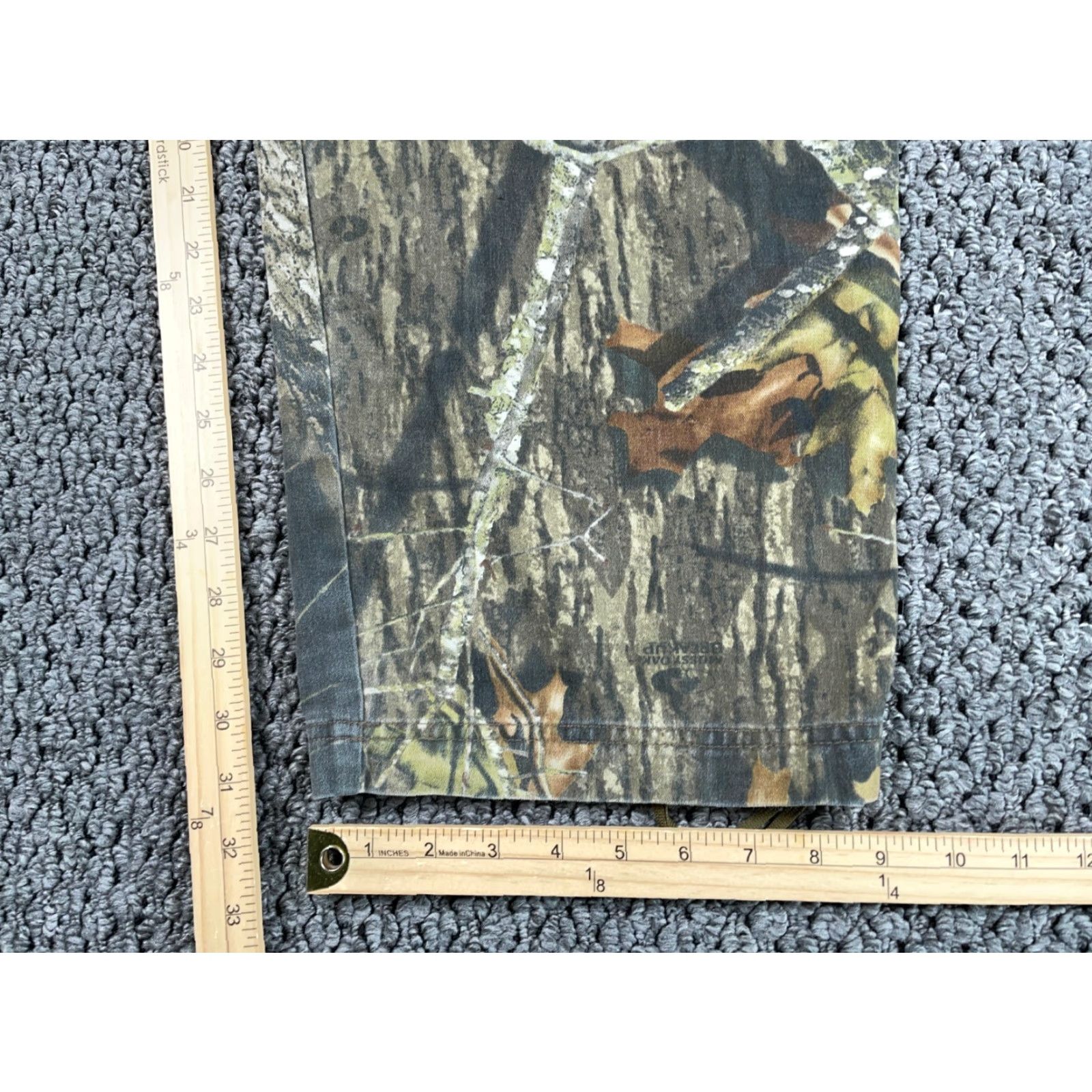 Vintage VTG Mossy Oak Camouflage Cargo Pants Men's Large Green Breakup Camo Adjustable Cotton Blend Polyester Cotton Mossy Oak Size US 37 - 6 Thumbnail