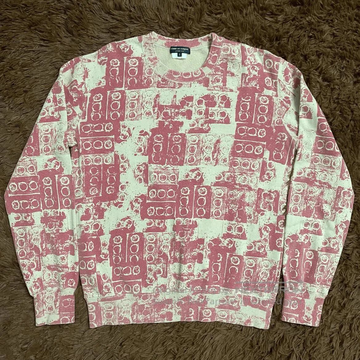 Comme des Garcons Homme Plus Comme Des Garcons Homme Plus 08SS Pink Eyes Sweatshirt. Size US S / EU 44-46 / 1 - 1 Thumbnail