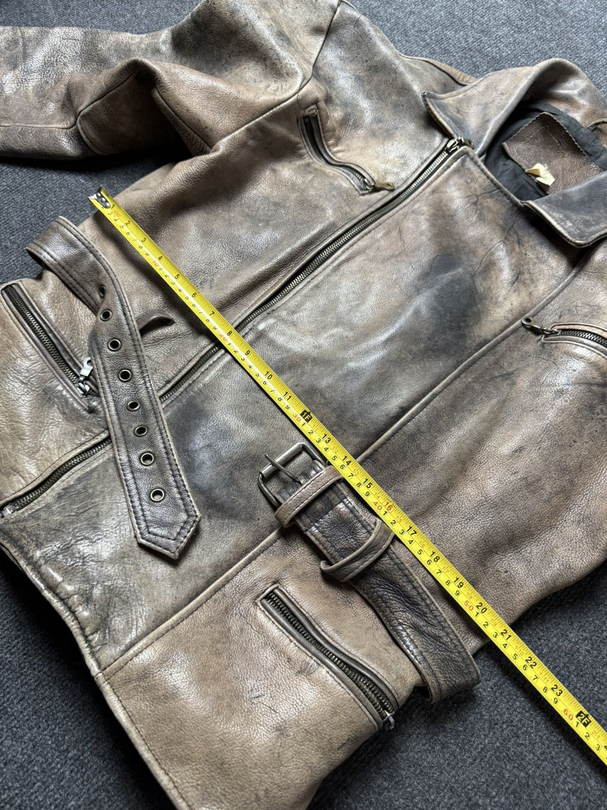 Genuine Leather 90s Retro Heavy Distressed Leather Moto Biker Jacket Vintage Size US XL / EU 56 / 4 - 21 Thumbnail
