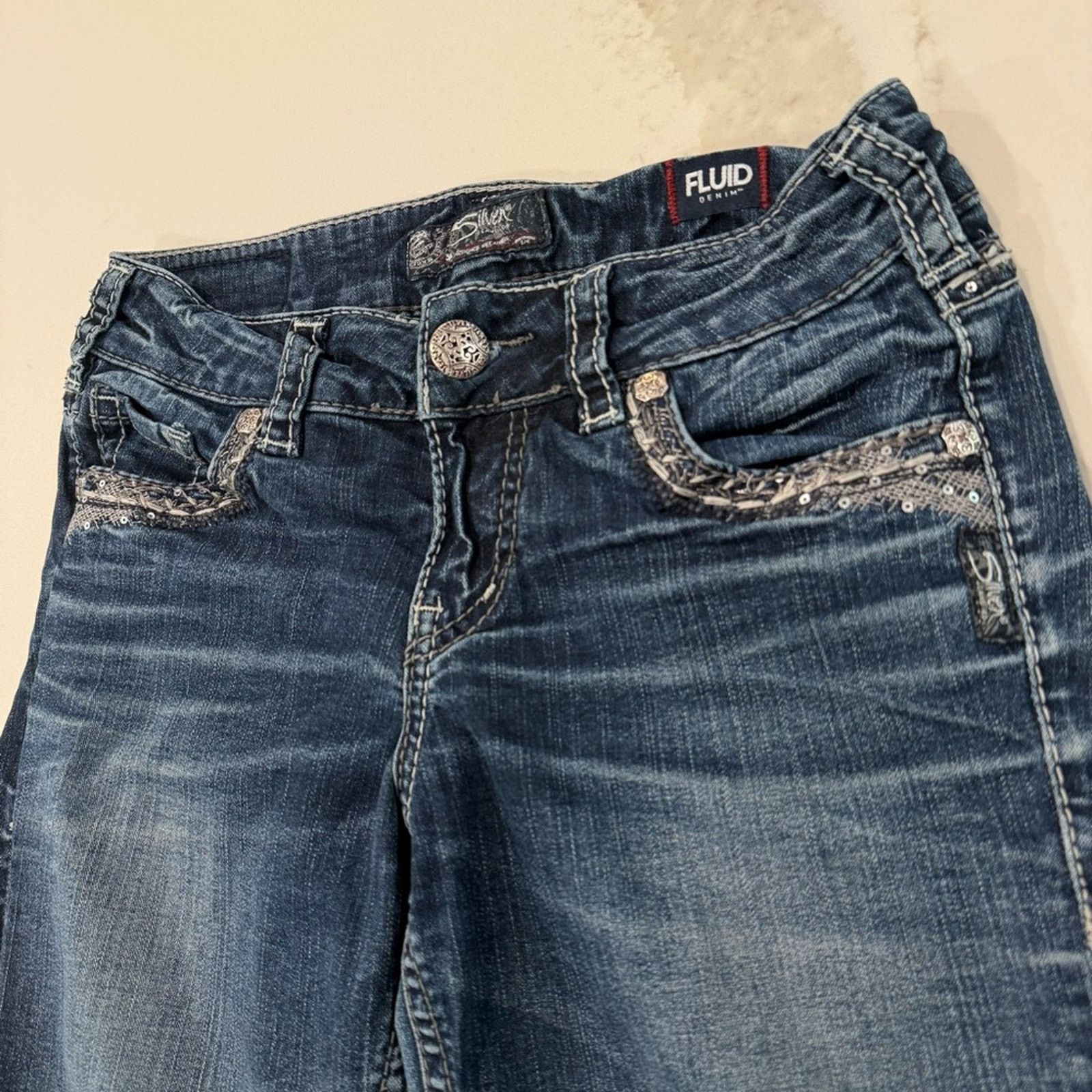 Silver Jeans Co. Silver Suki Mid Boot Denim Jeans Women’s W26xL31 Dark Blue Size 26" / US 2 / IT 38 - 4 Thumbnail