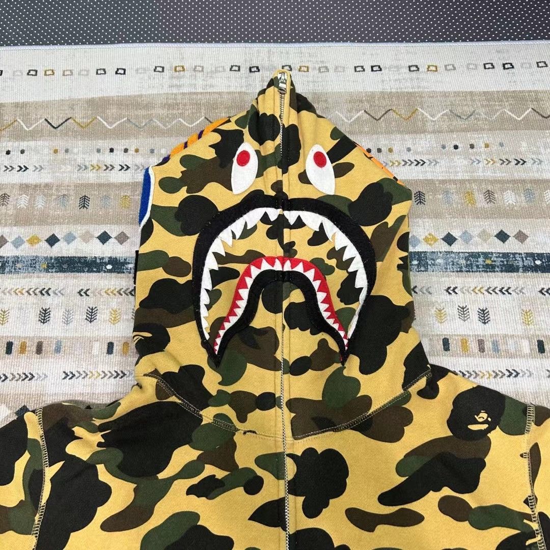Bape 1ST CAMO SHARK FULL ZIP HOODIE Size US XL / EU 56 / 4 - 3 Thumbnail