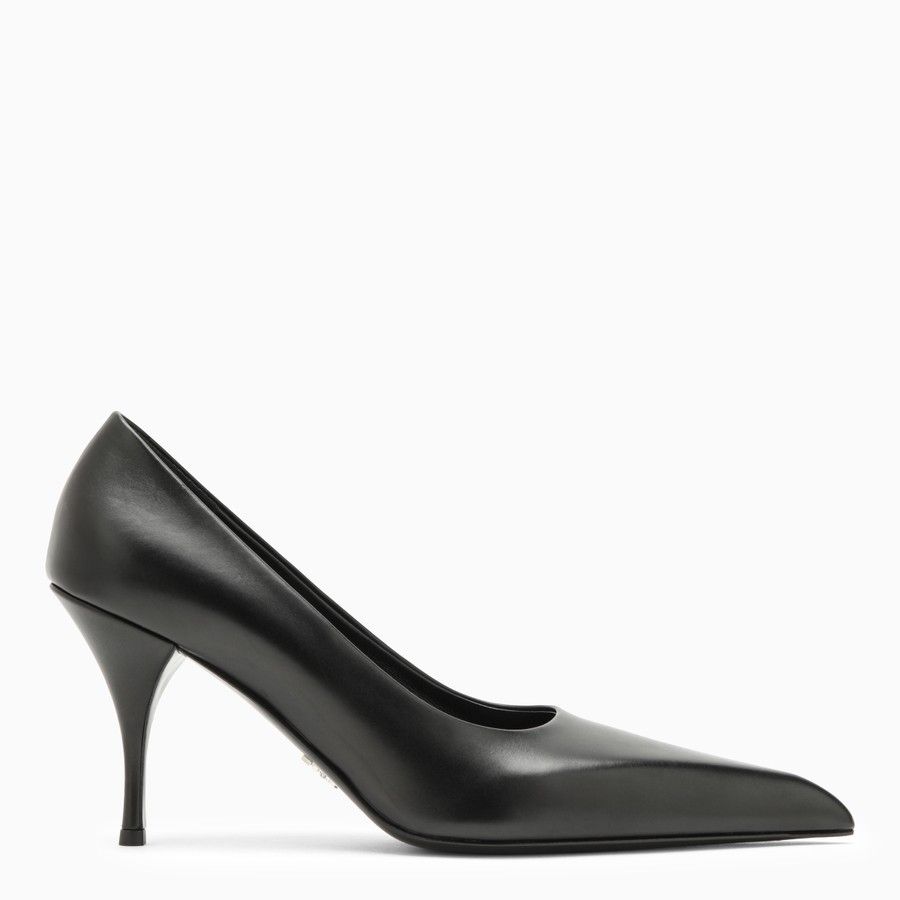 Prada o1d2blof0924 Leather Pumps in Black Size US 7.5 / IT 37.5 - 1 Thumbnail