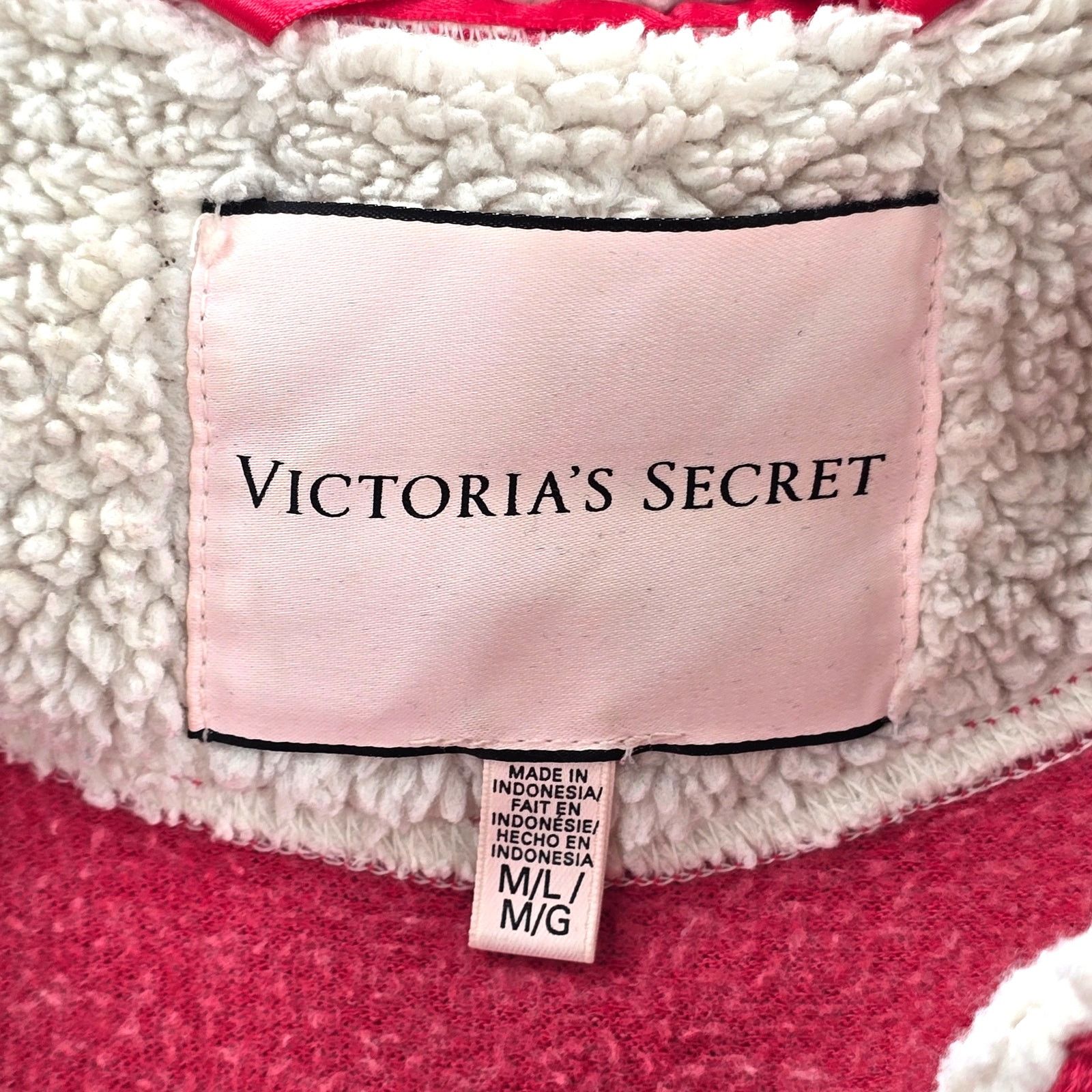 Victoria's Secret Victoria Secret Pink Sherpa VS Logo Hood M/L Oversized Robe Size M / US 6-8 / IT 42-44 - 5 Thumbnail
