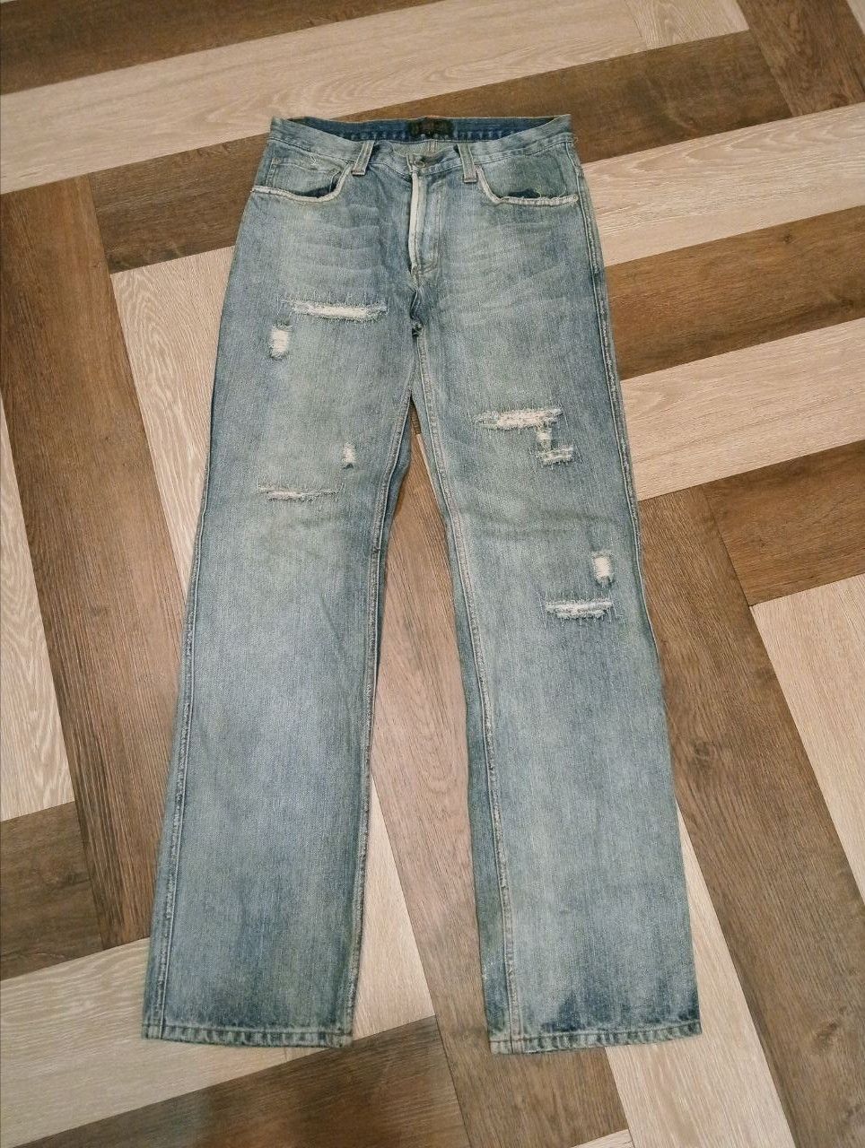 If Six Was Nine JAPANESE ZEROSAIL DISTRESSED JEANS - SIZE L Size US 31 - 1 Thumbnail