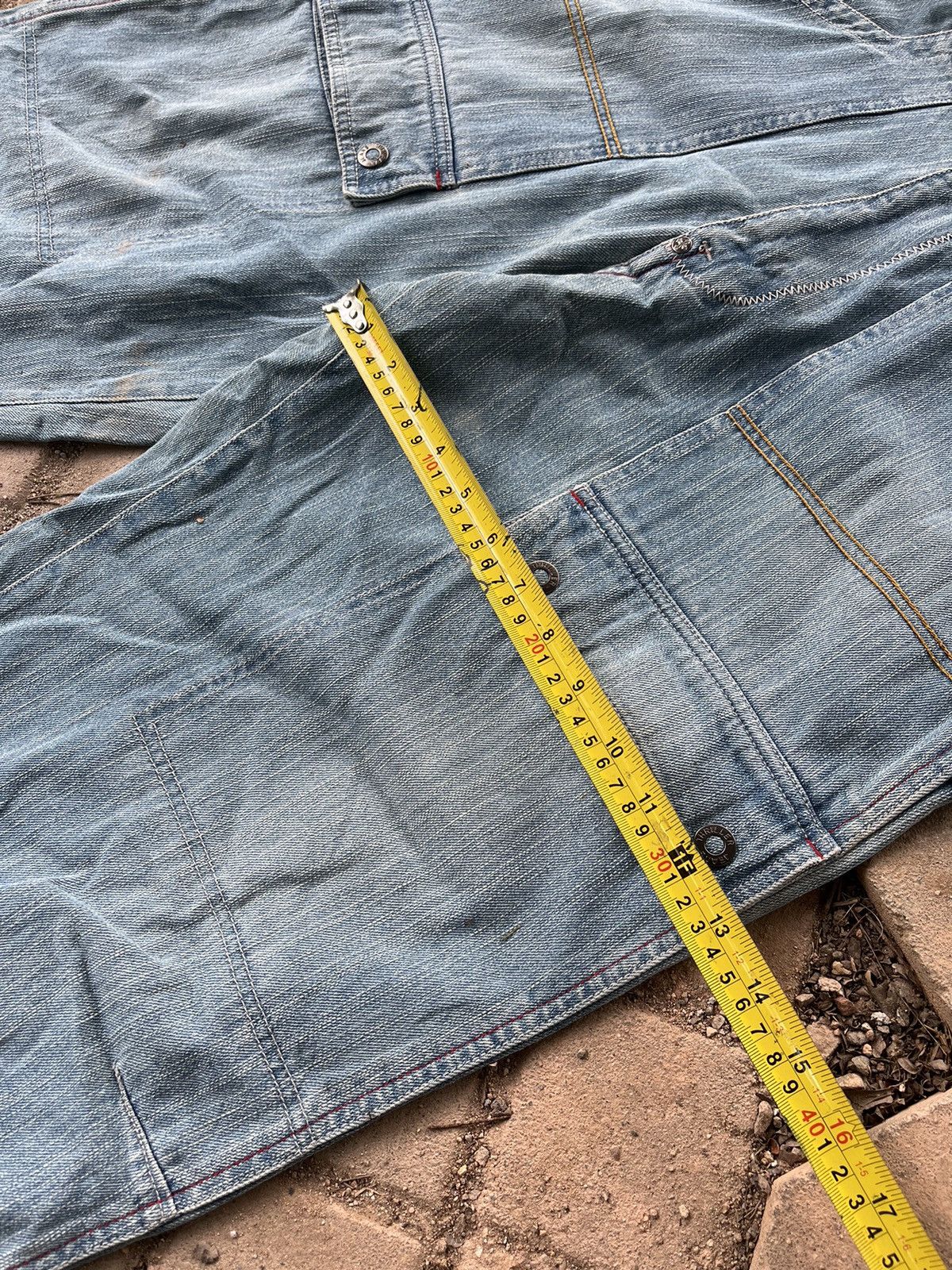 Japanese Brand × Vintage Baggy Jort Thriller Denim Size US 31 - 10 Thumbnail