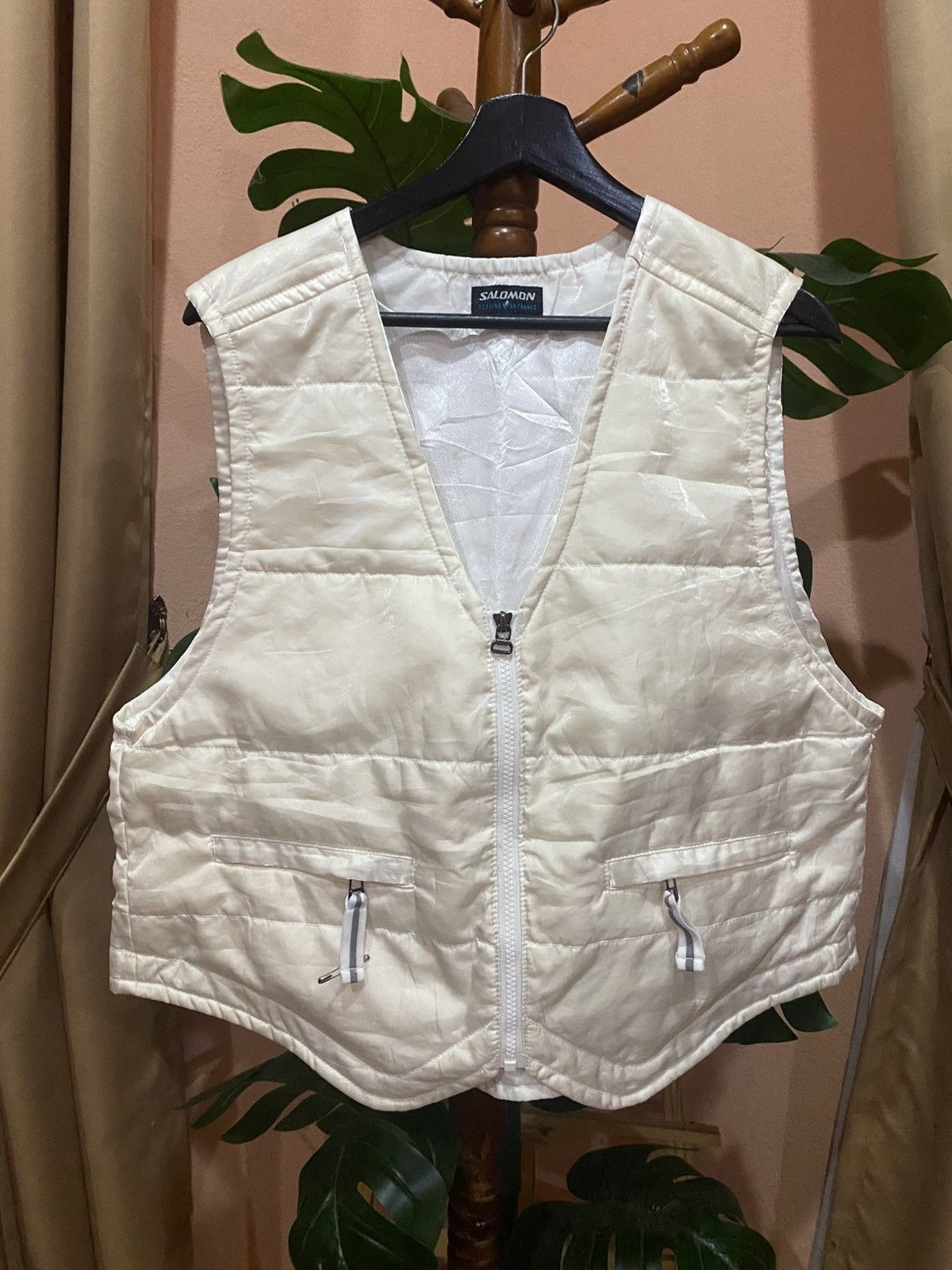 Salomon Vintage Salomon Reversible Quilted Vest - White, 90s Outdoor Size US M / EU 48-50 / 2 - 1 Thumbnail