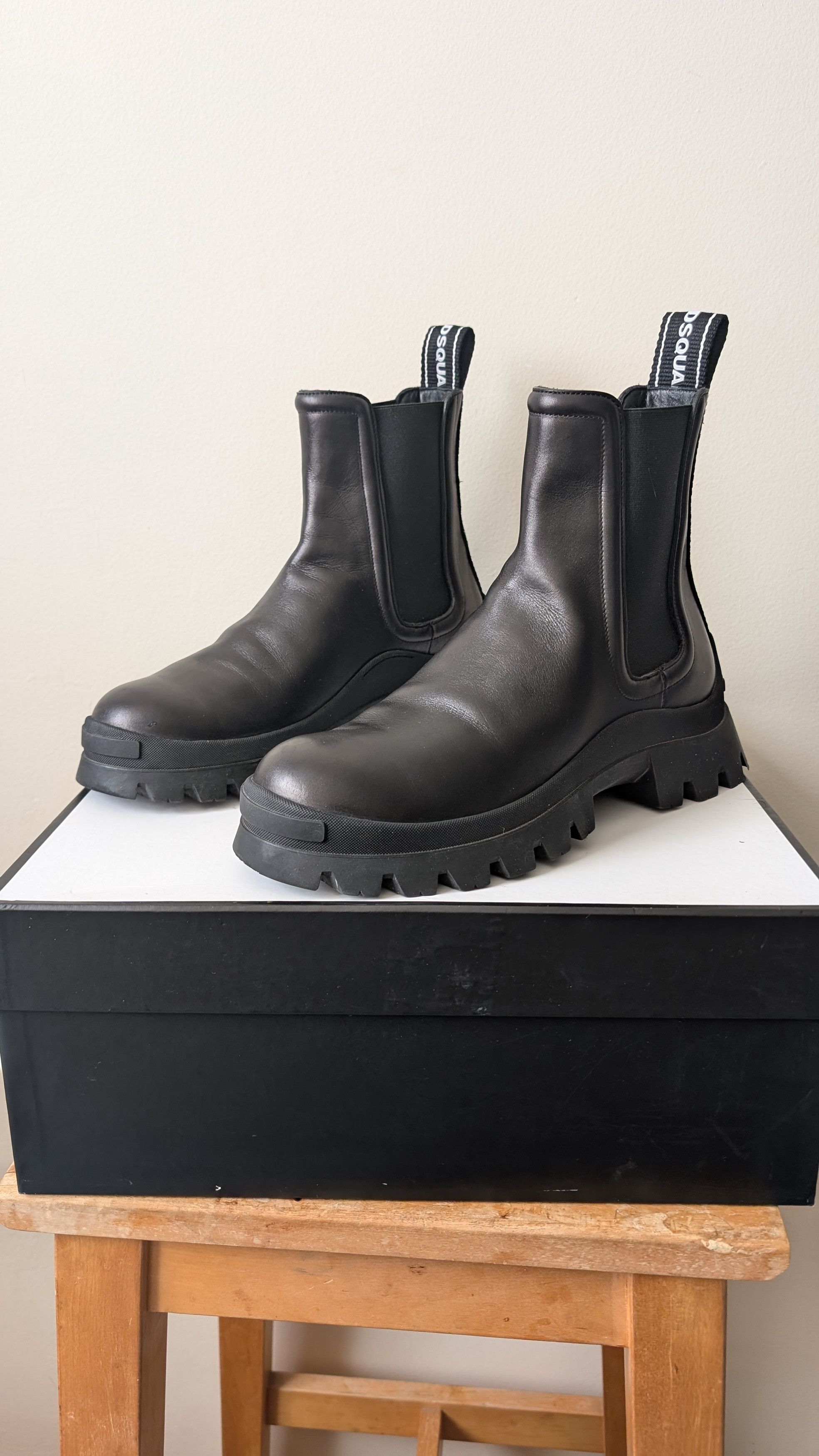 Dsquared2 Dsquared2 Tank Tape Combat Military Chelsea Boots Size US 8 / EU 41 - 10 Thumbnail