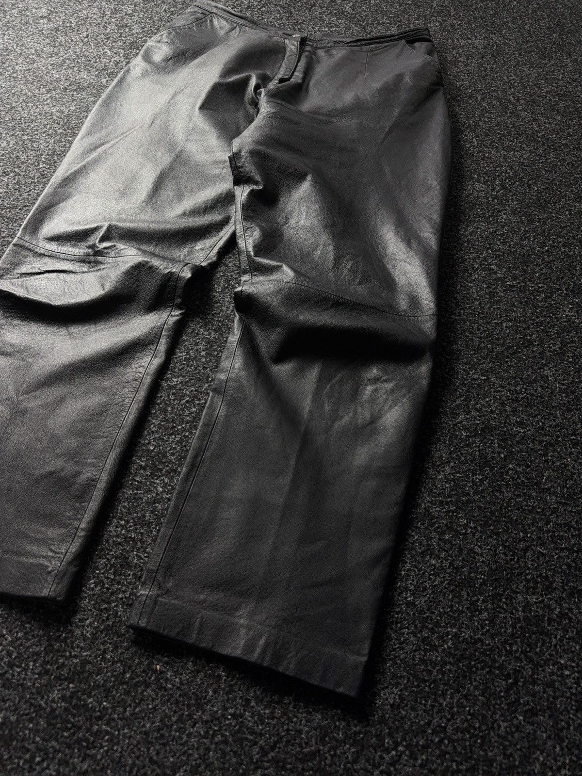 Leather Y2K Vintage Leather Pants Opium Style Alt Biker USA Rare Size US 34 / EU 50 - 3 Thumbnail
