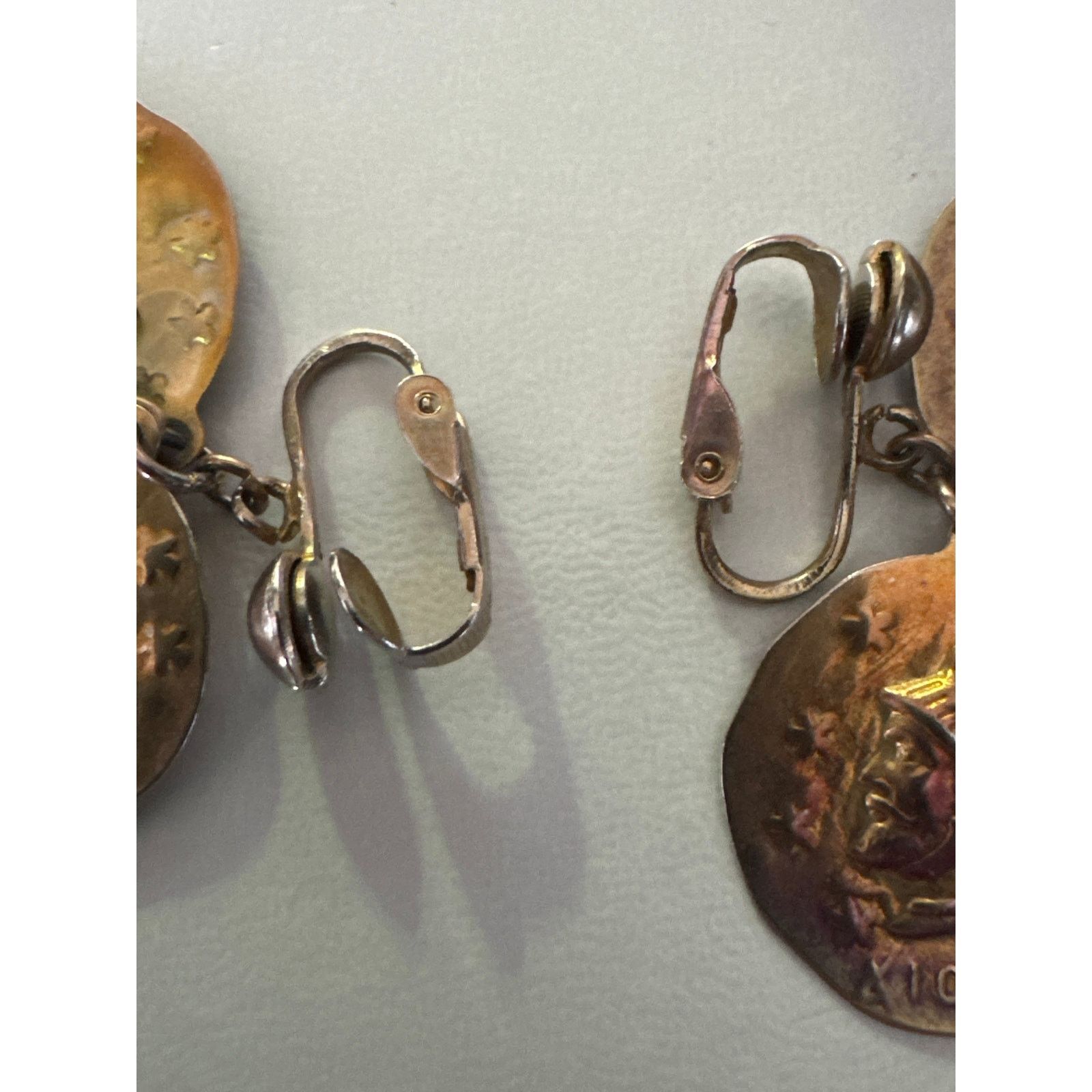 Vintage Vintage Dangling Coin X1007 Clip on Earrings Size ONE SIZE - 9 Thumbnail