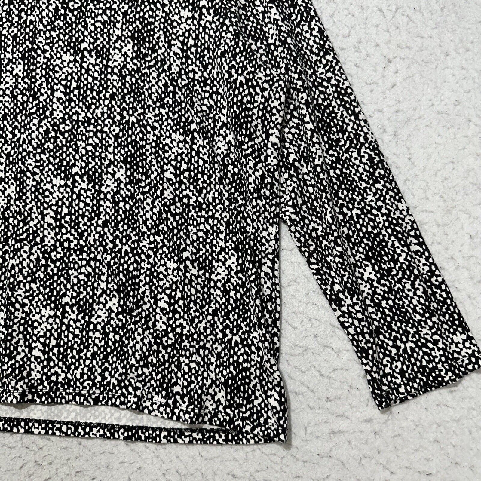 Other Talbots 3X V-Neck Lightweight Snakeskin Pattert Black/White Size 3XL / US 20-22 - 6 Thumbnail