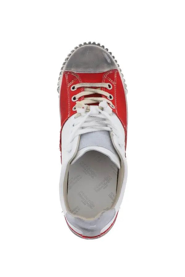 Maison Margiela o1w1db10425 Low-Top Sneakers in White Red Size US 13 / EU 46 - 3 Thumbnail