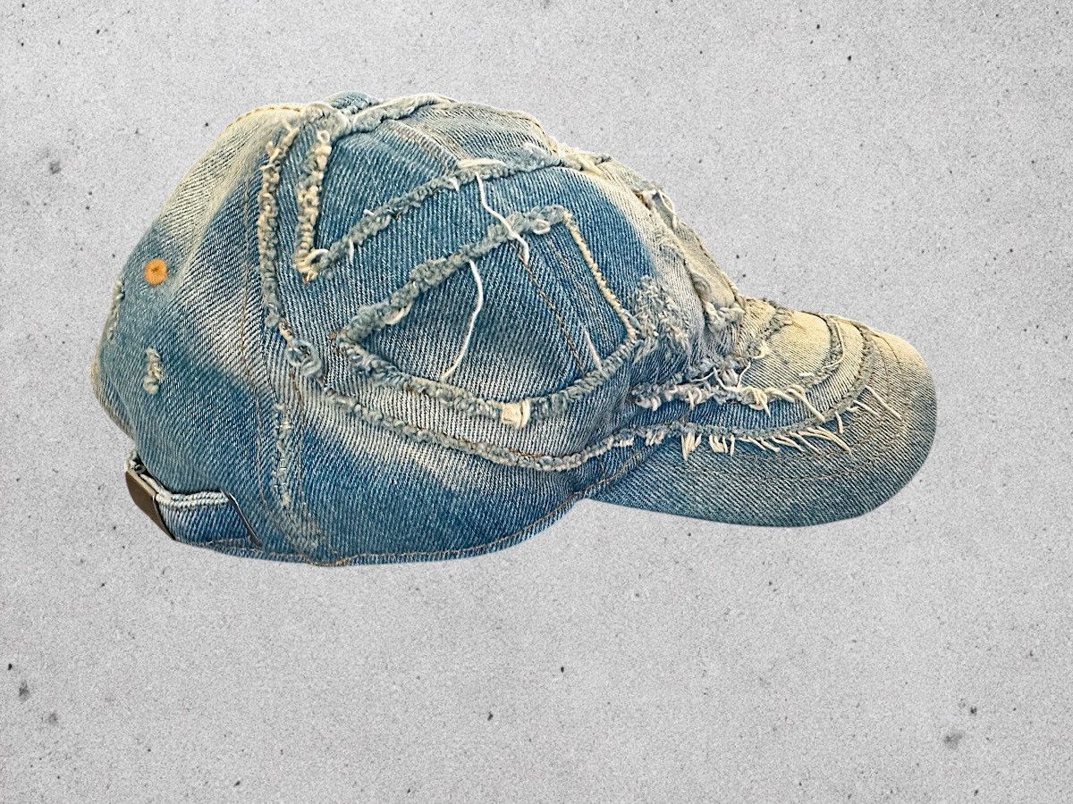 Diesel Diesel C-Obi Distressed Denim Hat Size ONE SIZE - 2 Thumbnail