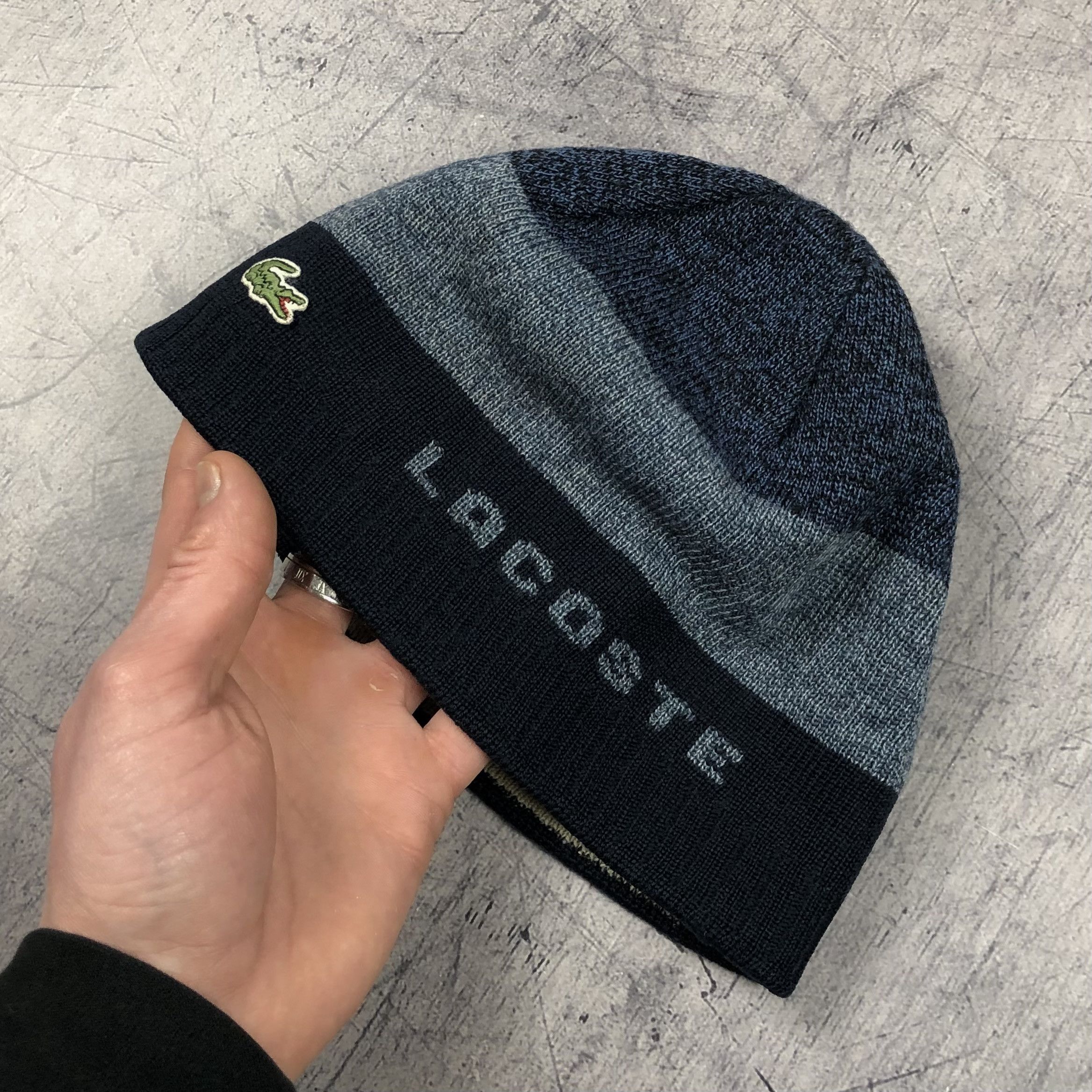 Lacoste Vintage 90s Lacoste Silk Wool Beanie Hat Size ONE SIZE - 3 Thumbnail