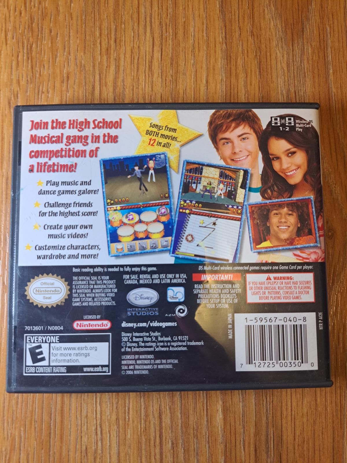 Disney Disney High School Musical Nintendo DS COMPLETE Size ONE SIZE - 2 Thumbnail
