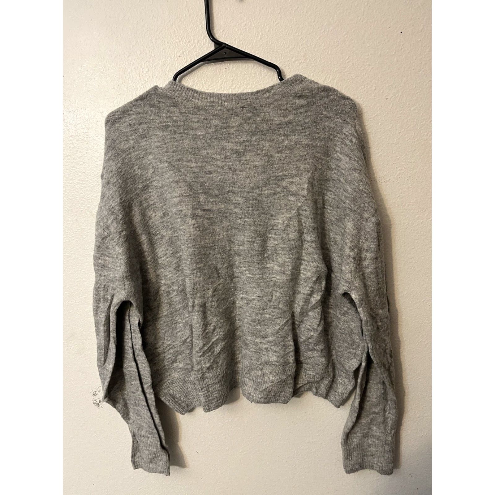 H&M H&M Womens Pullover Sweater Gray Long Sleeve Crew Neck M Acrylic Blend Crew Neck Sweater Womens M Gray Knit Heathered Pullover Sweater 90s? Size M / US 6-8 / IT 42-44 - 3 Thumbnail
