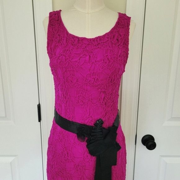 Vacation Yoana Baraschi Sleeveless Embroidered Belted Chiffon Dress Size M / US 6-8 / IT 42-44 - 3 Thumbnail